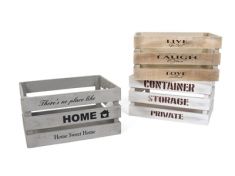 CASSETTA LEGNO 3 DOGHE - 2 MANIGLIE - MISURE 35X25X18 CM.