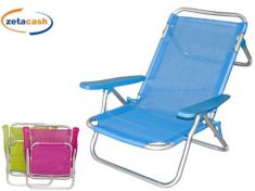 SPIAGGINA 5 POSIZIONI IN ALLUMINIO E TEXTILENE