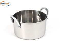 CASSERUOLA ACCIAIO INOX PICCOLA CM. 11 - 2 MANICI