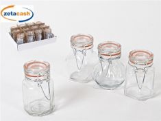 BARATTOLO IN VETRO TRASPARENTE DIAM 6 X H 8 CM