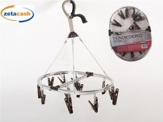 STENDIBIANCHERIA OVALE CON 12 MOLLETTE CM 32X23