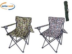 SEDIA PIEGHEVOLE IN FERRO CON SACCA E TRACOLLA