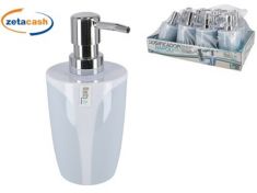 DOSASAPONE NAPOLI PLASTICA 350 ML CELESTE/BIANCO