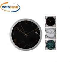 OROLOGIO DA MURO CON SFONDO EFFETTO MARMO CM 30