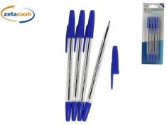 SET 4 PENNE A SFERA STAR BLU