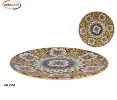 PIATTO DESSERT CERAMICA DECORATA D19 CM