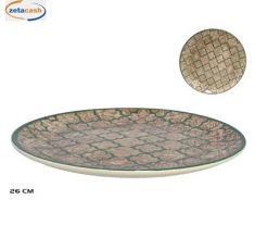 PIATTO PIANO CERAMICA D26 CM LINEN