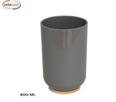 BICCHIERE BAGNO DARWIN 300 ML GRIGIO