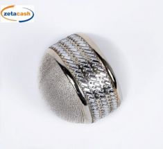 SFERA IN PORCELLANA BIANCA E ORO CON RIPORTI IN VETRO 3 PZ