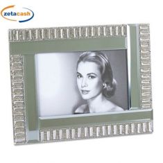 PORTAFOTO IN VETRO CON FILO STRASS 10 X 15 CM