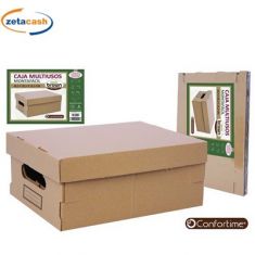 CONTENITORE IN CART MULTIUSO MARRONE 36.5X28.5XH16.5 CM