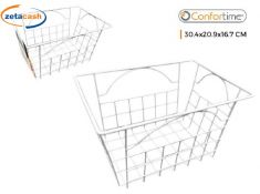 CESTA PORTAFRUTTA IN METALLO BIANCA