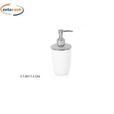 DISPENSER PORTA SAPONE IN PLASTICA BIANCA CM 8 XH17