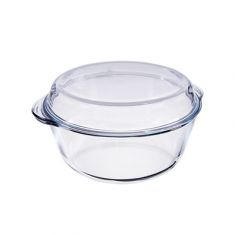 CASSERUOLA CON COPERCHIO IN VETRO 1,5 LT CM 23x20 H