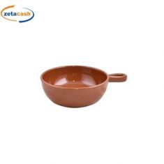TEGAMINO IN TERRACOTTA CON MANICO DIAMETRO 12 CM H 5 CM