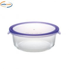 CONTENITORE IN VETRO TONDO CON COPERCHIO 0,40 L DIAM CM 13