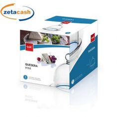 ALZATINA MINI CON BASE CELESTE E COPERCHIO IN VETRO CM 9.6