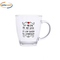 TAZZA LIBOA DEC 202 VETRO TRASPARENTE SCRITTA 30 CL