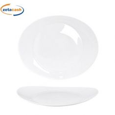 PIATTO PIANO IN ARCOPAL BIANCO 26 X 31 CM