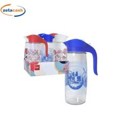 BROCCA IN VETRO DECORATA CON TAPPO E MANICO PLASTICA