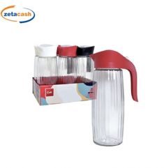 BROCCA IN VETRO CON MANICO E TAPPO IN PLASTICA 1.6 LITRI