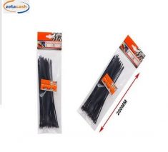 CONF 40 FASCETTE FERMACAVO NYLON NERO 200 MM