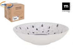 PIATTO IN CERAMICA BARROC FONDO A FANTASIA D 21 CM