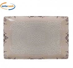 VASSOIO PORTATA PORCELLANA DECORATO ETNA 30X20 CM