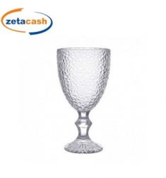 CALICI IN VETRO TRASPARENTE DECORATO DIAM 9X H17 325 CC 6 PZ