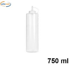 BOTTIGLIA SQUEEZE TRASPARENTE IN PLASTICA