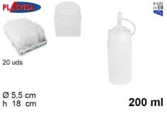 BOTTIGLIA SQUEEZE TRASPARENTE IN PLASTICA 200 ML