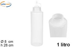 BOTTIGLIA SQUEEZE TRASPARENTE 1000 ML