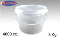 SECCHIO TRASPARENTE 3 KG CON COPERCHIO