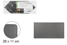 VASSOIO RETTANGOLARE IN ARDESIA NERO 28 X 11 CM