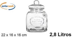 BARATTOLO BISCOTTI VETRO CON CHIUSURA ERMETICA 2.8 LT