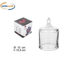 BOMBONIERA DI CRISTALLO TORINO 10X10XH15.5CM