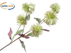 RAMO CON 5 FIORI DI BANKSIA E FOGLIE 16X16XH94 CM