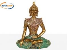 BUDDHA SEDUTO IN RESINA 16X8XH22 CM