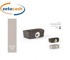 CESTINO RETTANGOLARE IN PLASTICA LINEA BAMBOO.