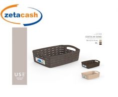 CESTA IN PLASTICA MODELLO BAMBOO CM 25X35X11.