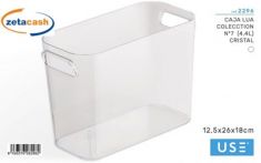 CONTENITORE PORTA OGGETTI PLASTICA TRASP N°7 12.5X26XH18 CM