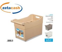 CONTENITORE IN PLASTICA CON RUOTE CM 46X28X25.