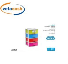 CASSETTIERA IN PLASTICA CON 4 CASSETTI.