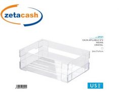 CASSETTA IN PLASTICA TRASPARENTE CM 25X17X19.