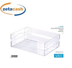 CASSETTA IN PLASTICA TRASPARENTE CM 33X24X11.