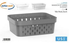 CONTENITORE PORTA OGGETTI N°1 ELEGANT18x14 CM COL ASS