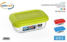 PORTAPRANZO RETTANGOLARE PLASTICA COL ASS 500 ML