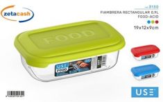 PORTAPRANZO RETTANGOLARE PLASTICA COL ASS 900 ML