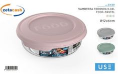 PORTAPRANZO ROTONDO PLASTICA COL PAST ASS 420 ML