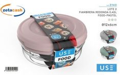 SET 2 PORTAPRANZO ROTONDI PLASTICA COL ASS PAST 420 ML